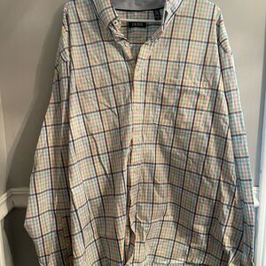 Izod Men's Pastel Plaid Button Down Shirt